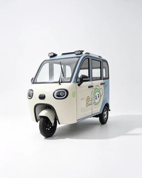Litian 3 wheel electric vehicle, compact closed cabin, low speed electric trike for passenger and urban transport